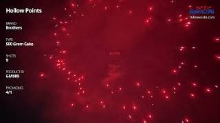 GM989 Hollow Points - 500 Gram Cake - Brothers Pyrotechnics