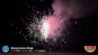 FN150 Watermelon Ninja - Fountain - Sky Bacon Fireworks 2024 Production