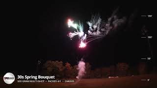 GM693S 30s Spring Bouquet - Low Noise Strobing Horsetail 1.4G Firework - '76 Show Series 2025