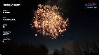 MX127 Riding Shotgun - 25 shot 350 Gram - Brothers Pyrotechnics