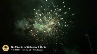 TB128 2in Titanium Willows - 9 shot Tube Rack by Tako Pyrotechnics (2024)