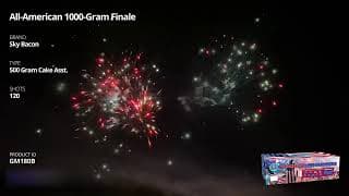 GM180B All-American 1000-Gram Finale - 120 shots - Sky Bacon Fireworks