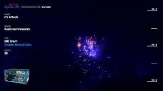 GM146B It's A Buck - Gender Reveal 26 shot Realtree Fireworks 500g Cake