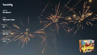 MS153 TorchPig - 19 shot 200 Gram Cake - Sky Bacon Fireworks