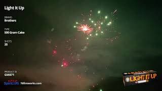 GM871 Light It Up - 20 shot 500-Gram Cake - Brothers Pyrotechnics