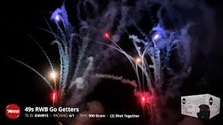 GM491S 49s RWB Go Getters - 500 Gram Patriotic Firework - '76 Show Series