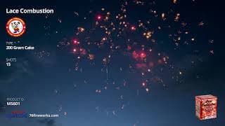 MS601 Lace Combustion - 15 shot 200 Gram Cake - Winda Fireworks