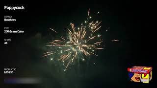 MS630 Poppycock - 46 shot 200-Gram Cake - Brothers Pyrotechnics