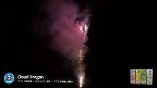 FN135 Yellow Bees, Bamboo, Cloud Dragon, & Big Snow - Fountains - Sky Bacon Fireworks 2024