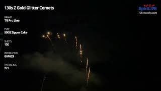 GM629 130s Z Gold Glitter Comets - 500 Gram Zipper Cake - '76 Pro Line