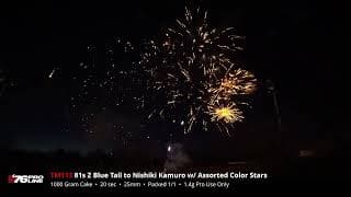 TM113 81s Z Blue Tail to Nishiki Kamuro w Assorted Color Stars (20sec) - 76 Pro Line 2024