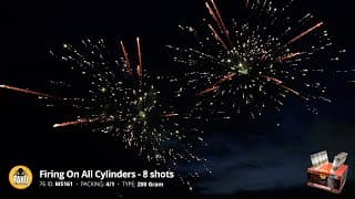 MS161 Firing on All Cylinders - 8 shots 200 Gram Cake - Tako Pyrotechnics 2024 Production