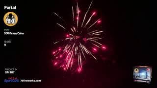 GM187 Portal - 9 shot 500 Gram Cake - Tako Pyrotechnics