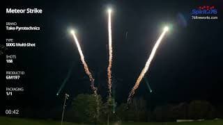 GM197 Meteor Strike - 168 shot 500 Gram Firework - Tako Pyrotechnics