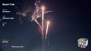 MS138 Bacon Trek - 18 shot 200 Gram - Sky Bacon Fireworks