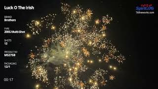 MS275B Luck O The Irish - 12 shot 350 Gram Firework - Brothers Pyrotechnics