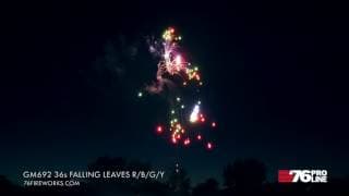 GM692 36 shot Falling Leaves - Red, Blue, Green, Yellow (25sec)