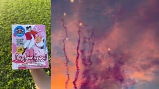 MS469P Daytime Reveal (Pink) Smoke Tail Gender Reveal 200g Multi-Shot - Sky Bacon Fireworks